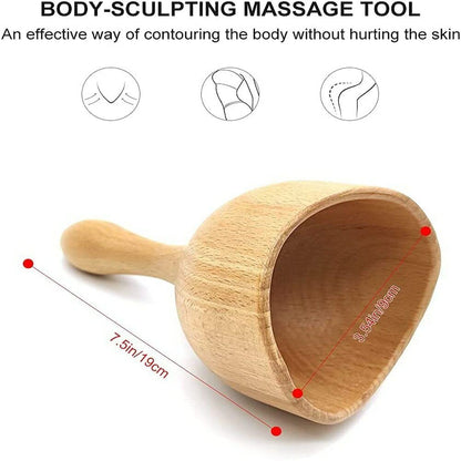 Wood Cupping Therapy Cup Massager Kit Body Lymphatic Drainage Set Massage Tools