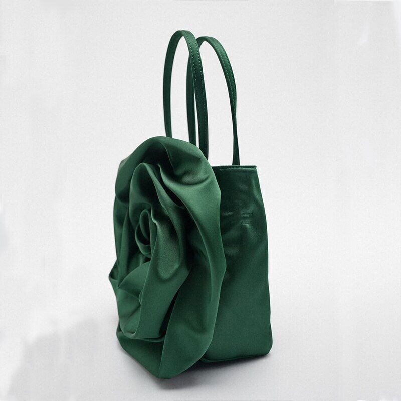 Flower Shoulder Bag Woman Women Handbags Green Ladies Messenger Bag Purse