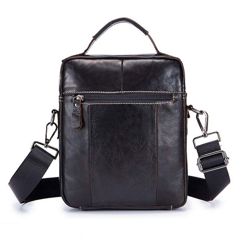 100% Genuine Leather Men's Shoulder Bag 8" Leather Handbags Crossbody Bag Bag