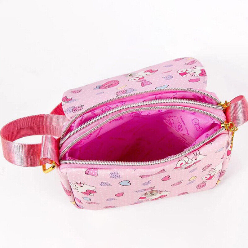 Girl Gift Kuromi My Melody Cinnamoroll Hello Kitty Crossbody Shoulder Bag Zipper