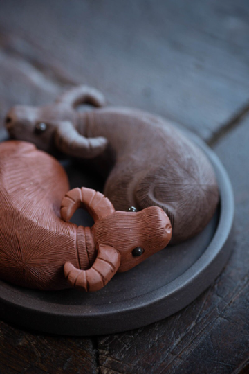 Purple Clay Tea Pets Cattle