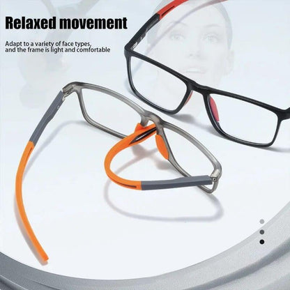 Men TR90 Anti-blue Light Square Reading Glasses Sport Lightweight Glasses New