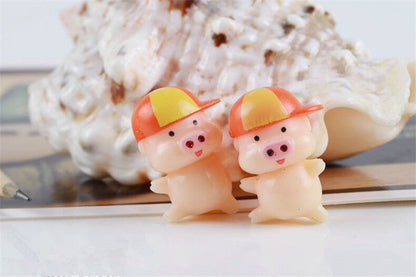 6pcs Mini Piggy Miniatures Garden Bonsai Lawn Ornament Decoration DIY Figurines