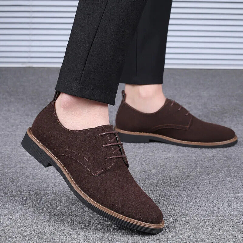 Men Suede Shoes Blue Shoes Men Flats Men Sneakers Casual Men Shoes
