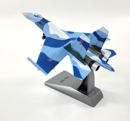 New 1/100 Russian Sukhoi Su-27 Flanker Fighter Aircraft Die-cast Metal Model