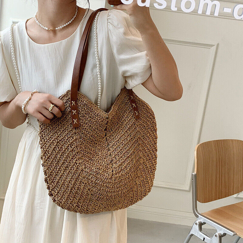 Weave Tote Bag Female Bohemian Shoulder Bags Women Handbags Lady Travel Bags