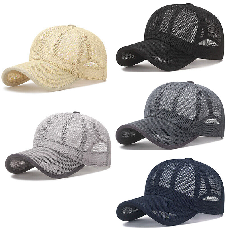 Mesh Cap Quick Dry Sun Hat Casual Breathable Baseball Cap Adjustable Soft
