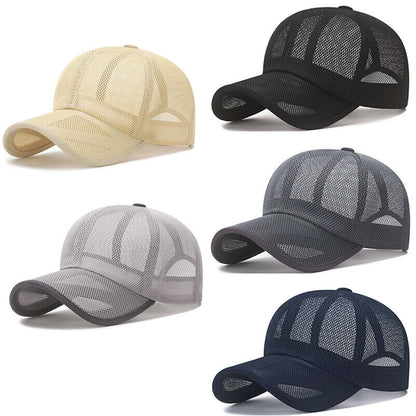 Mesh Cap Quick Dry Sun Hat Casual Breathable Baseball Cap Adjustable Soft
