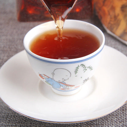 357g Pu'er Old Ripe Tea Cake Yunnan Ripe Pu'er Tea Cake普洱茶熟茶勐海糯米香普洱老熟茶饼云南熟普洱茶饼