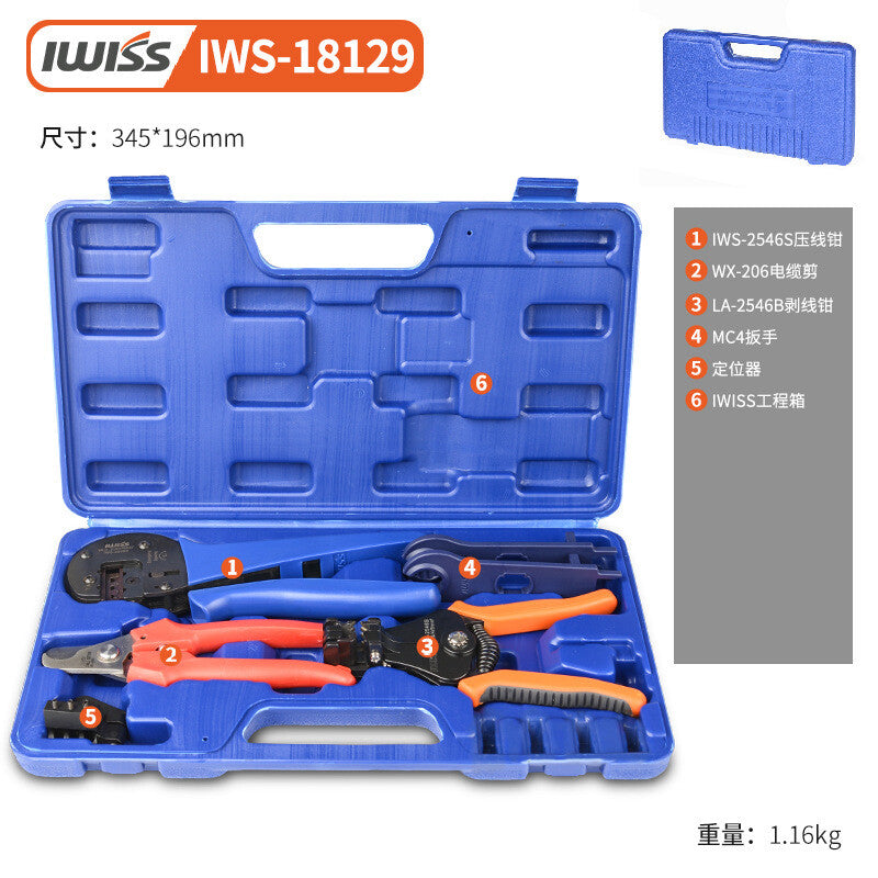 IWS-2546S MC4 Solar Crimping Plier Hand Crimper Crimp Range 2.5/4/6mm2(14-10AWG)