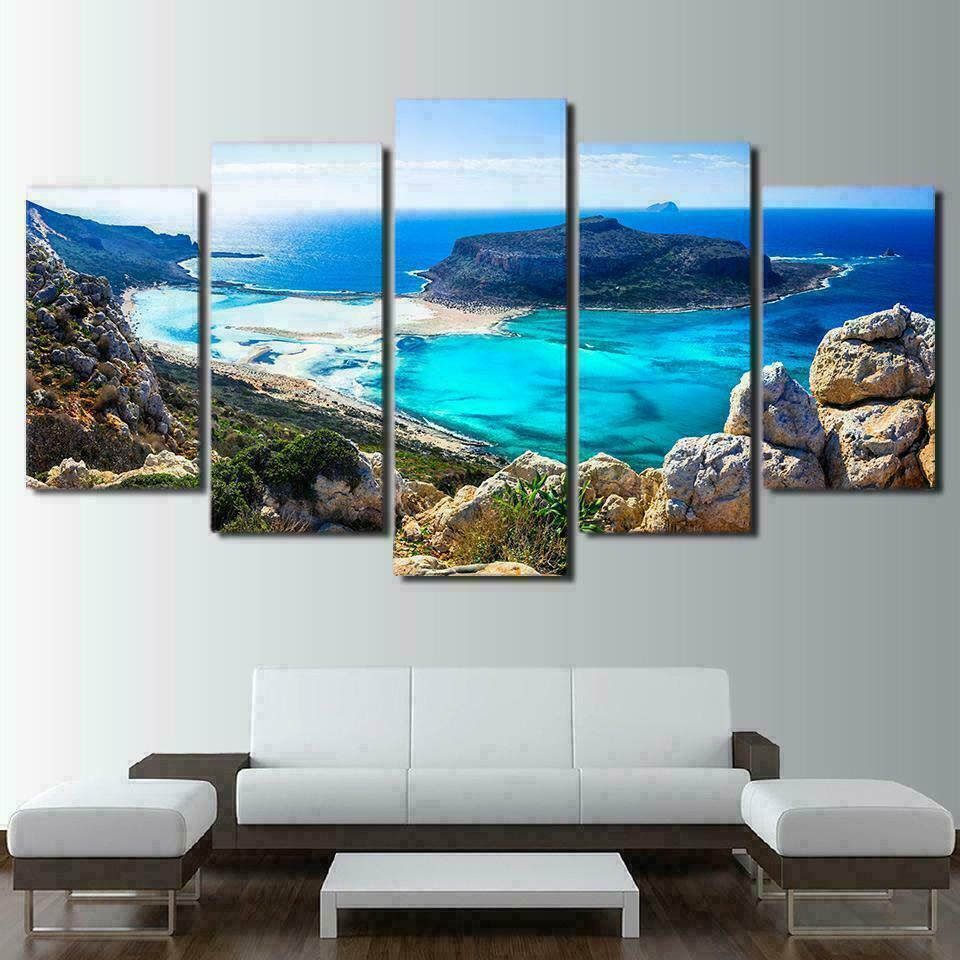 Planet Rings Galaxy Outer Space 5 Piece Canvas Print Wall Art Home Decor Cuadro