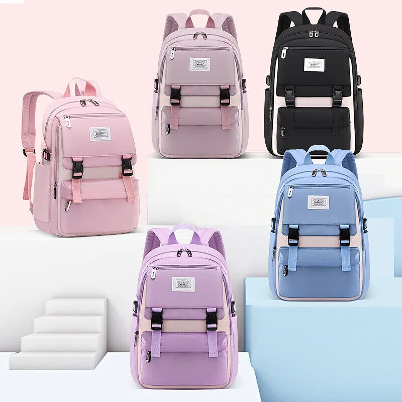 High School Bags Girls Studen Pockets School Backpack Teenage Girl Backpack
