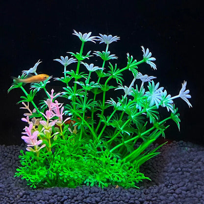 Aquarium Decor Plastic Aquatic Artificial Plants Fish Tank Water Ornament 8x14cm