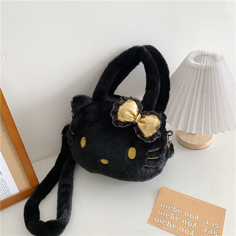 Girls Cute Hello Kitty Handbags Hello Kitty Shoulder Bags Plush Crossbody Bag
