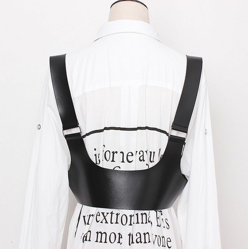 Women Personality Wide Straps Fashion Belt Unisex One Size Leather Black Buckles