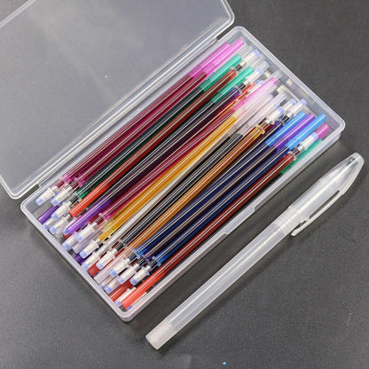 40Pcs Water Erasable Pen Soluble Disappearing Fabric Marker Refills With Storage