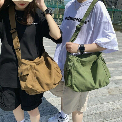Portable Large Capacity Packages Solid Black Nylon Shoulder Bags Travle Bags