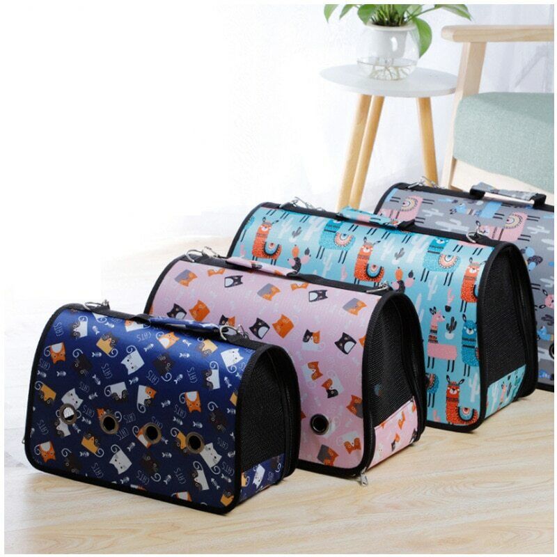 Portable Cat Bag Small Dog Carrier Outdoor Foldable Dog Travel Bag Cats Carrying