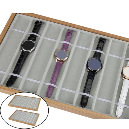 Watches Display Box 8-10 Grids Wood Portable Holder Organizer Strap Storage Case