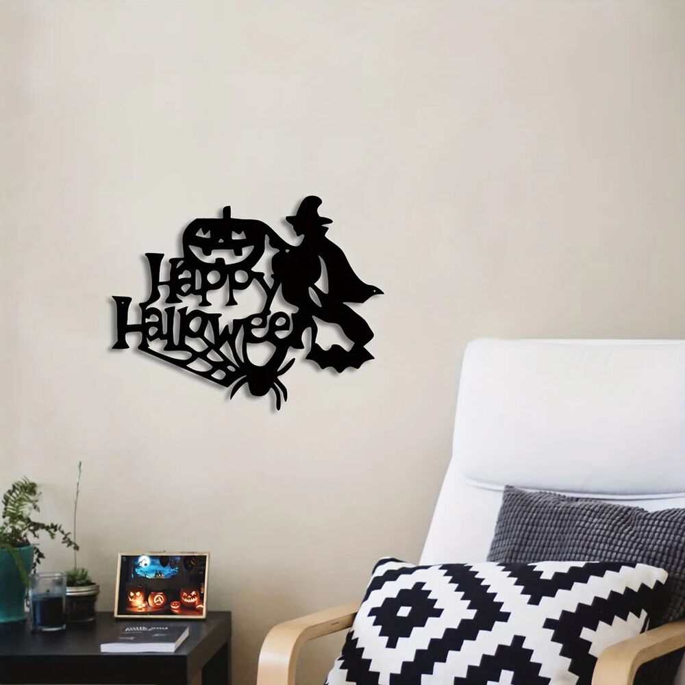 1pc Halloween Theme Decor, Witch Wall Art Decorations, Indoor Livingroom Classic