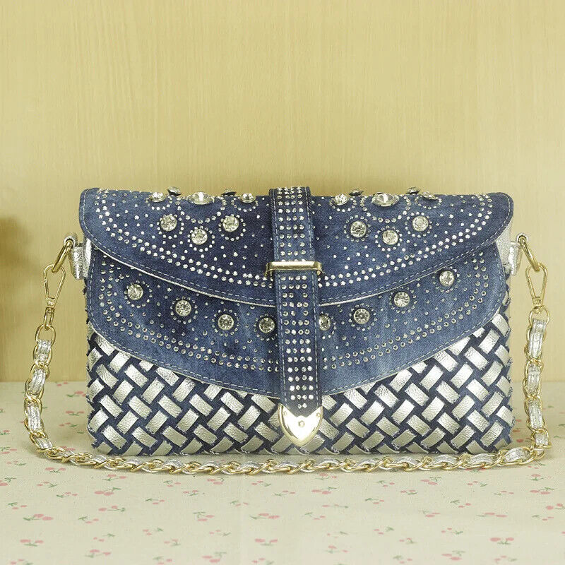 Women Bag Lady Shoulder Bags Designer Handbags Weaving Jean Bags Woman