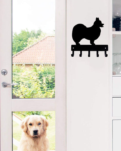 Papillon Dog - Key Hooks & Keychain Holder - 6 inch Wide Metal Wall Art