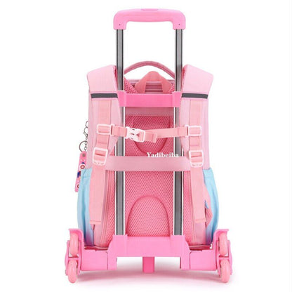School Bag Wheels School Trolley Backpack Girls Wheeled Backpack School Bags