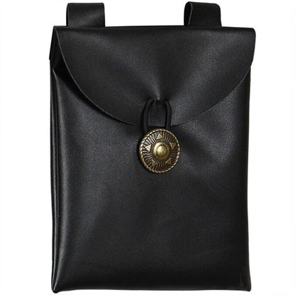 Unisex Medieval PU Leather Waist Belt Bag Organizer Warrior Costume Cosplay Prop