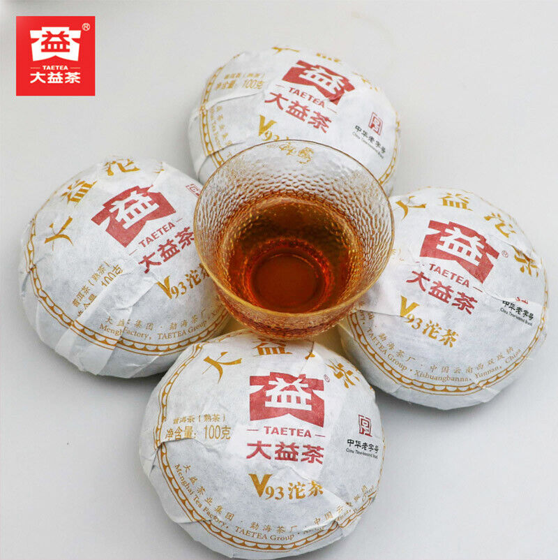 hinese Yunnan Ancient Tree Ripe Pu'er Tuo Tea TAETEA CV93 Pu'er Tuocha 100g