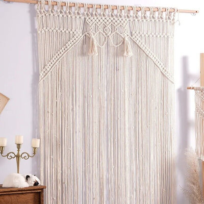 Macrame Tapestry Cotton Rope Hand Woven Curtain Home Living Room Decor 115x200cm