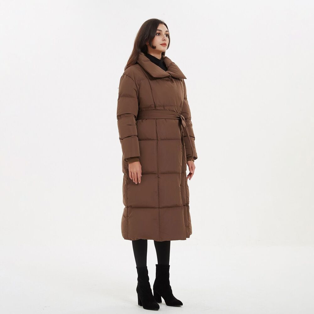 Thick Parkas Women Covered Button Coats Women Belt Long Cotton Jackets Ladies