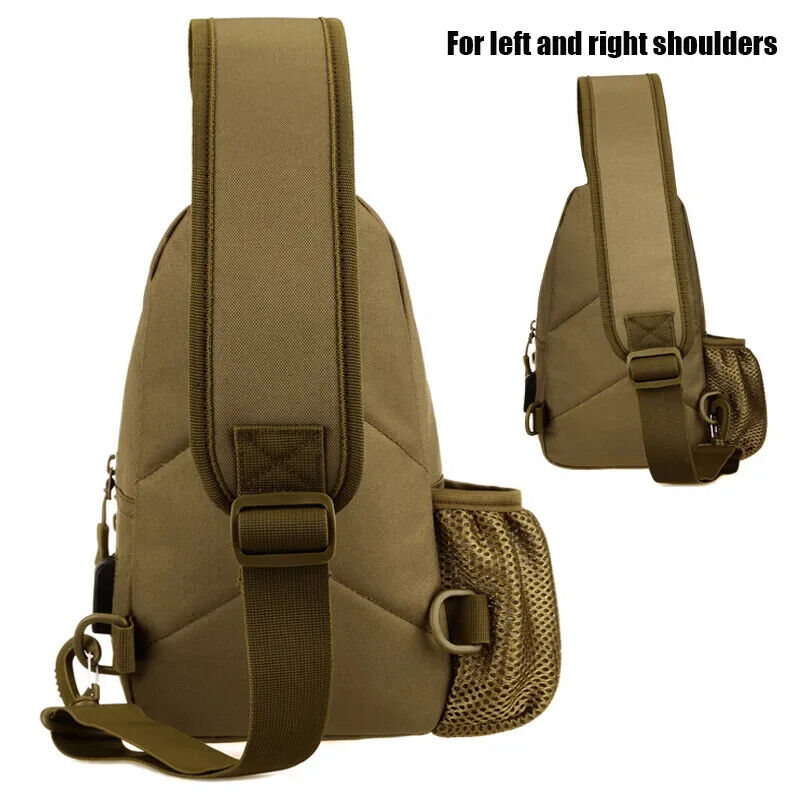 Men Canvas Shoulder Bags Travel Men's Crossbody Bag Army Style Chest Back Pack