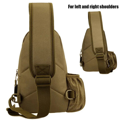 Men Canvas Shoulder Bags Travel Men's Crossbody Bag Army Style Chest Back Pack