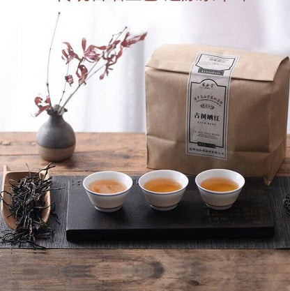 春天云南灵昌野生紫色芽滇红红茶功夫滇红茶-