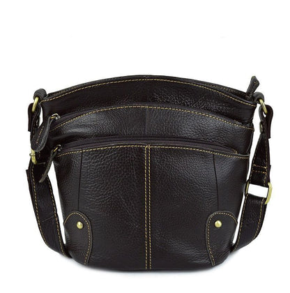 Cowhide Women Crossbody Bag Leather Small Messenger Bag Shoulder Polyester Pouch