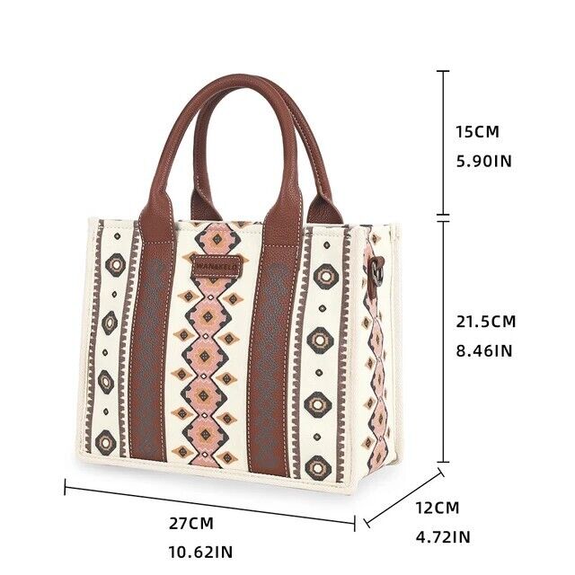 WAN&KELO Tote Bag Western Purses for Women Shoulder Boho Aztec Handbags