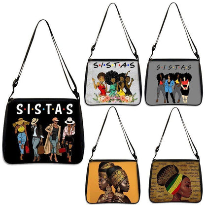 Fashion Forever Sister Print Handbag Tote Shoulder Bag Beach Purse Polyester 1PC