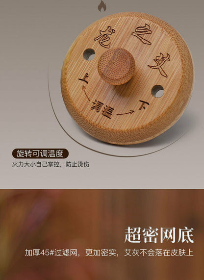 Portable Moxibustion Bamboo Moxa Pot Wooden Handwork Wormwood Strip Box Tool艾灸艾草