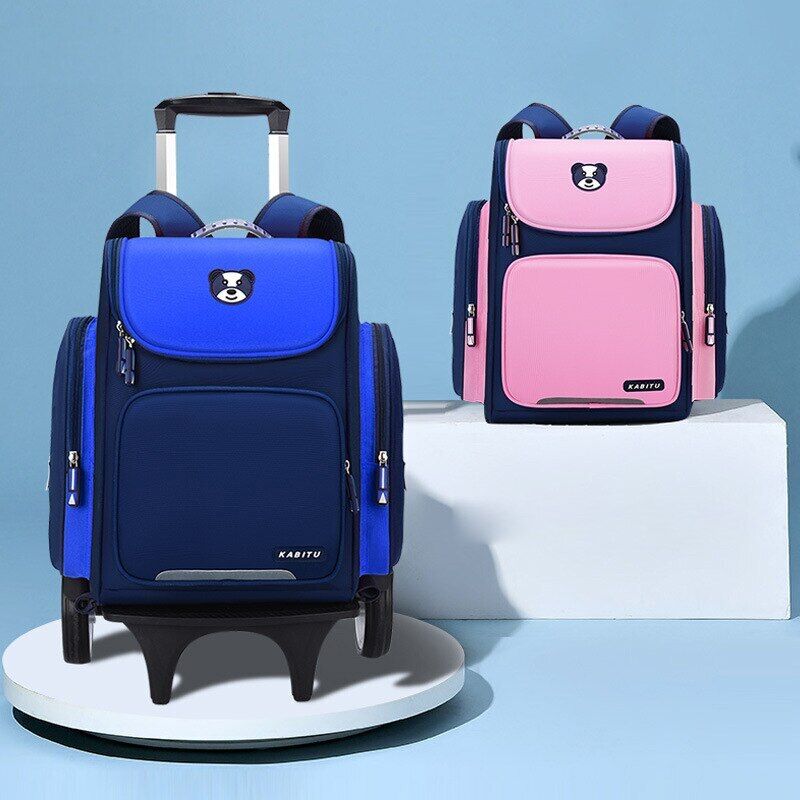 Student School Bag Backpack Bag School Backpack Wheeled Bag Trolley Wheels