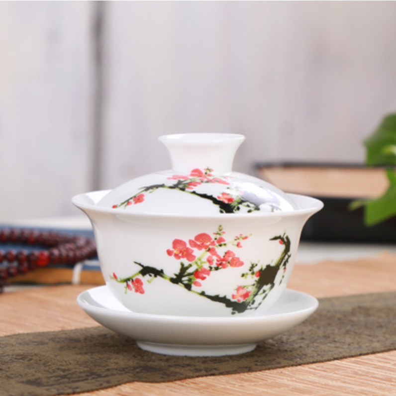 ceramic tureen porcelain gaiwan Chinese cup bowl set zisha tureen multi-pattern
