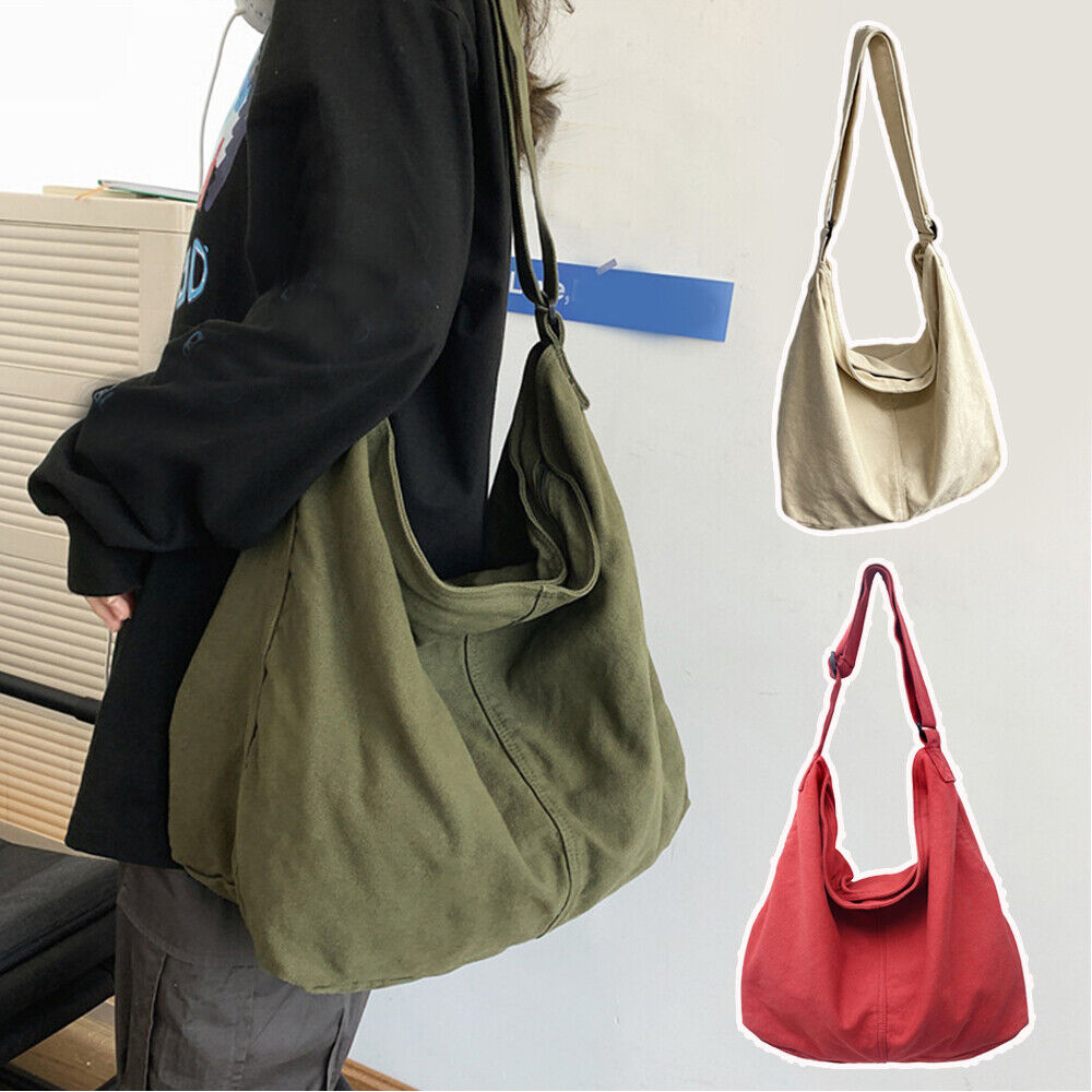 Women Shoulder Bag Shopper Canvas Tote Bag Large Capacity Crossbody Bags