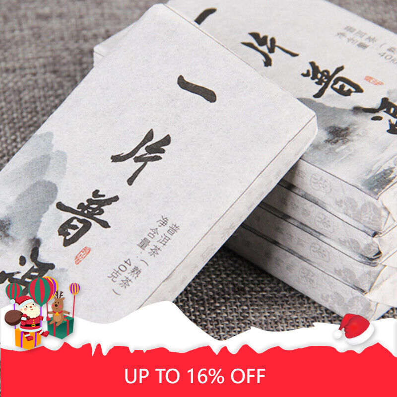 Healthy Drink Pu'er Tea Brick Ancient Rock Sugar Sweet Ripe Pu-Erh Tea 40g