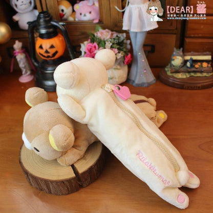 Plush Pencil Cases Cute Pencil Purse Traveling Pouch Organizer Pen Bags Zipper