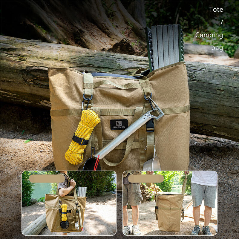 60L Outdoor Camping Storage Bag Large Capacity Backpack Tent Canopy Tote Handbag