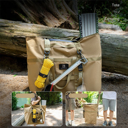 60L Outdoor Camping Storage Bag Large Capacity Backpack Tent Canopy Tote Handbag