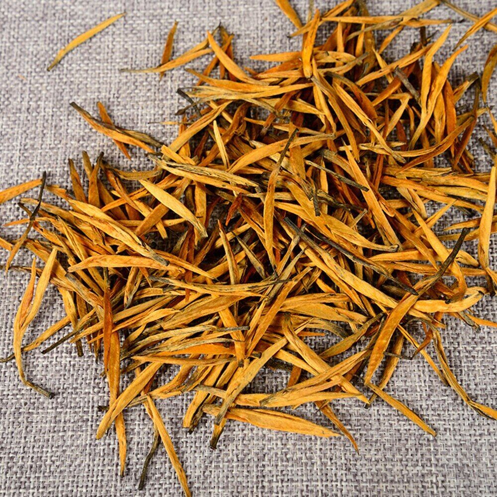 Big Single Bud Black Chinese Tea Yunnan Fengqing Big Golden Needle Tea 100g