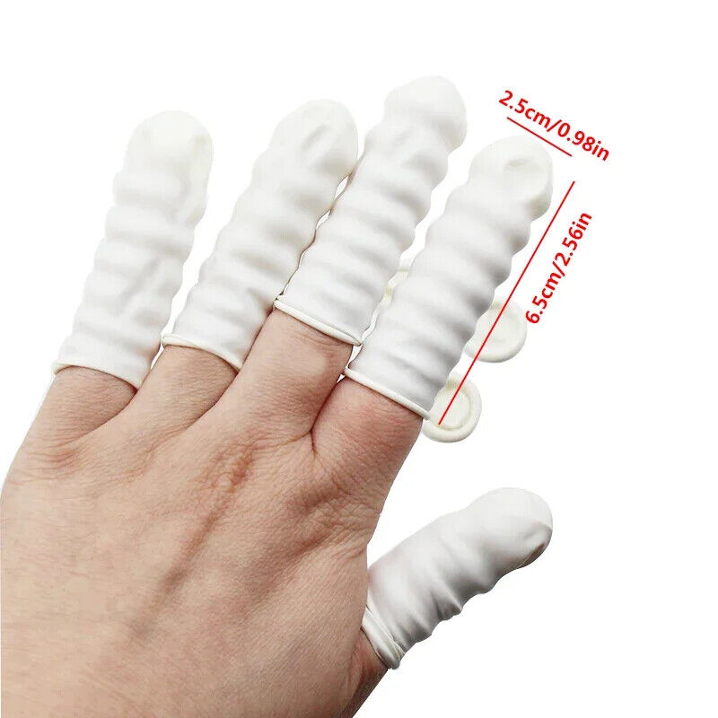 Finger Cots Rubber Latex Fingertips Protector Gloves Pottery Clay Tool 50-100Pcs