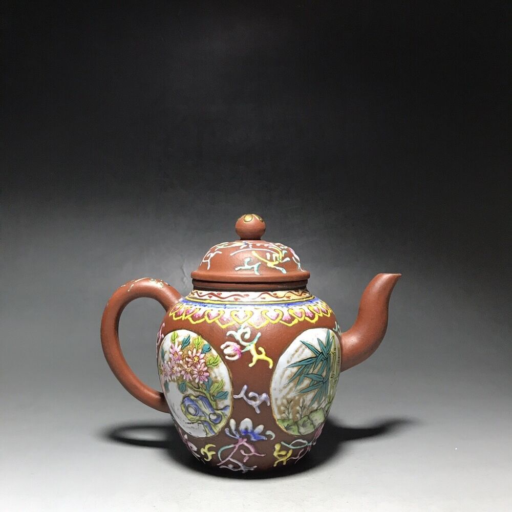 vintage chinese yixing purple clay teapot zisha ceremony teaware collection rare