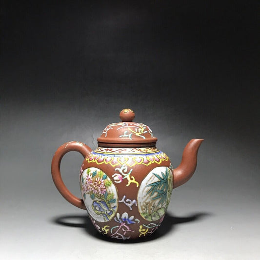 vintage chinese yixing purple clay teapot zisha ceremony teaware collection rare