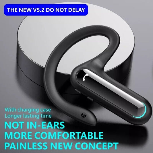 Wireless Bluetooth 5.2 Earpiece Noise Cancelling Headset Driving Trucker Earbuds